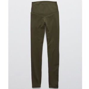 Aerie Offline Real Me High-Waisted Olive Green Leggings